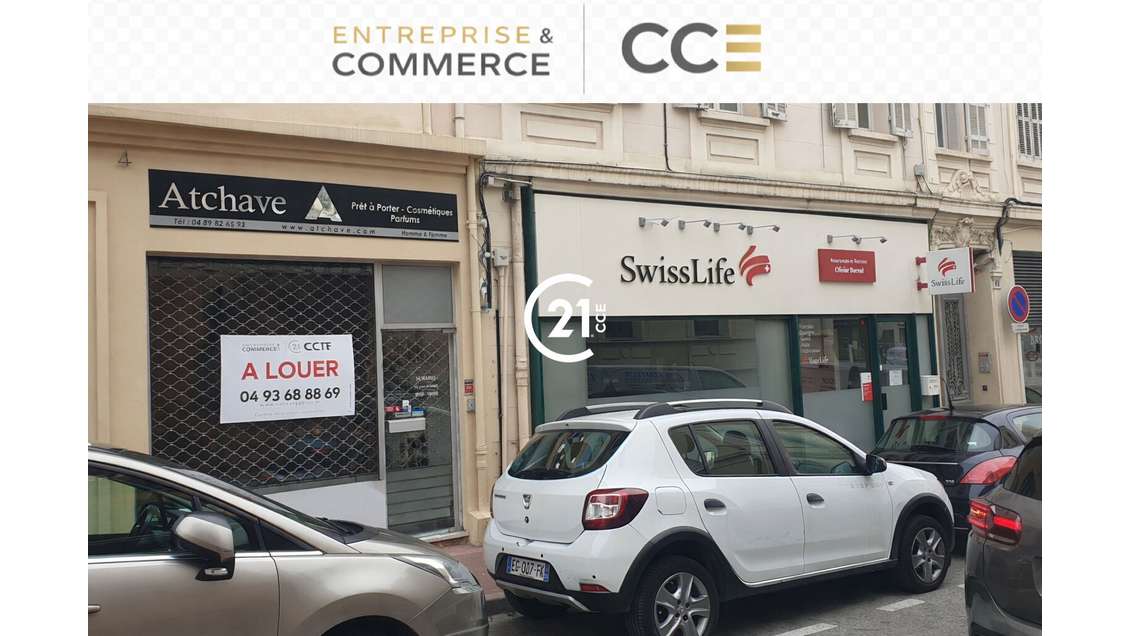 A louer local commercial 20m² avec vitrine Cannes 