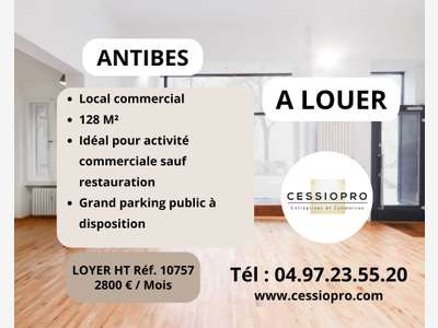A louer local commercial 128m² à Antibes empl N°1