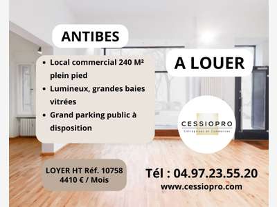 A louer local 240m² empl stratégique à Antibes