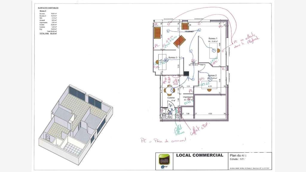 Local commercial 93m² à Castelnau-d'Estrétefonds