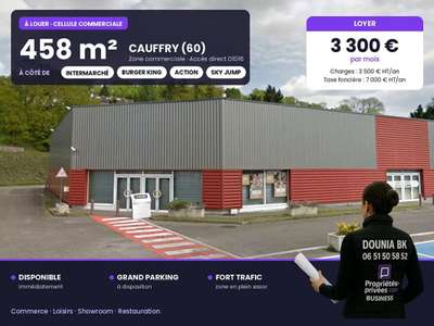 Loue local commercial de 721m² en zc à Cauffry