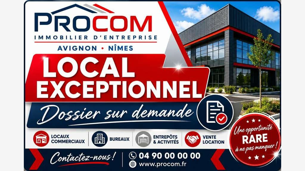 Local commercial de 850m² à louer à Cavaillon