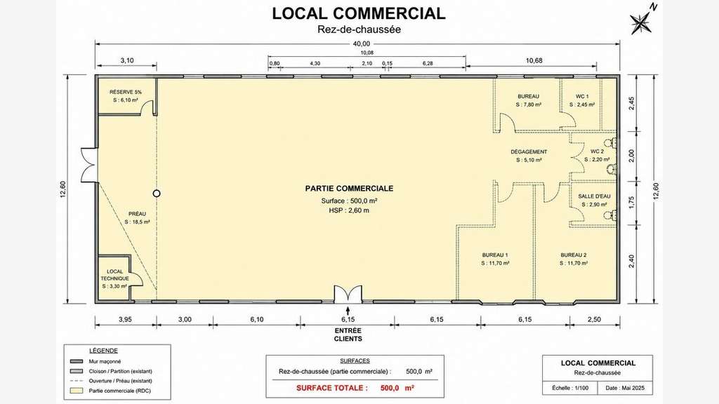 Local commercial de 850m² à louer à Cavaillon