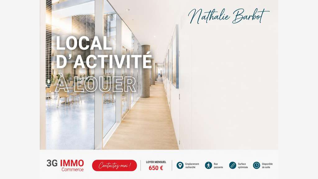 Loue local commercial 53m² à Châlons-en-Champagne