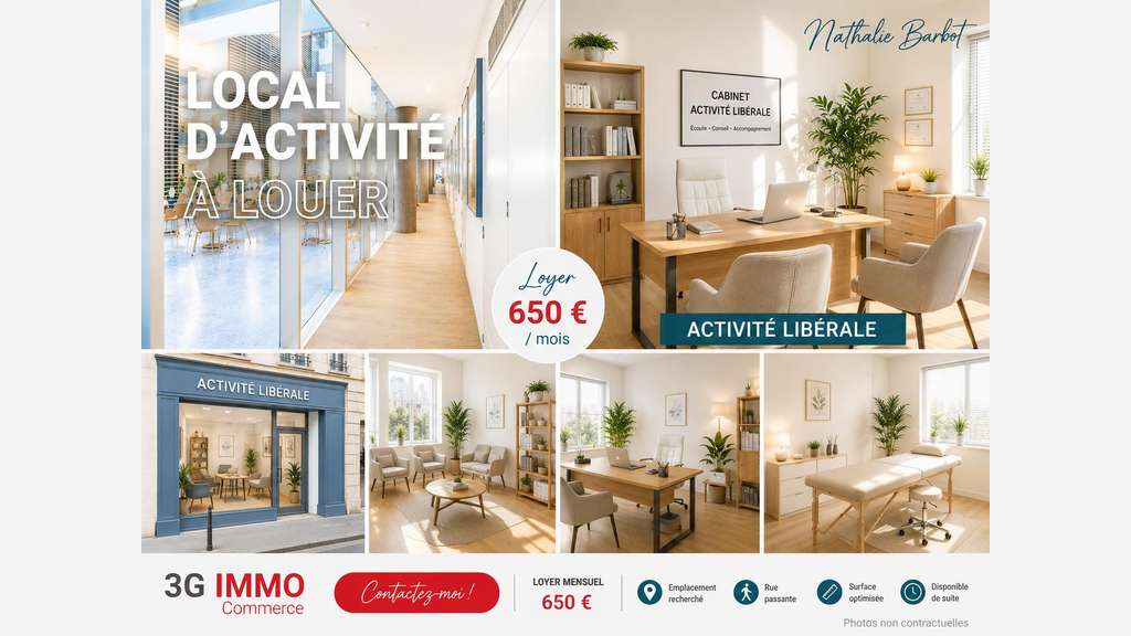 Loue local commercial 53m² à Châlons-en-Champagne