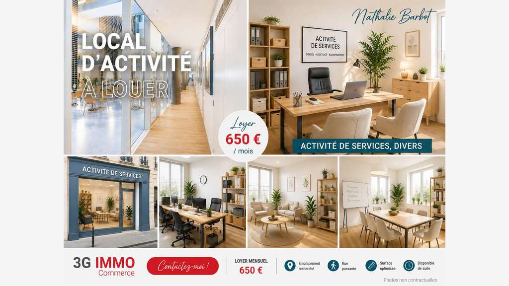 Loue local commercial 53m² à Châlons-en-Champagne