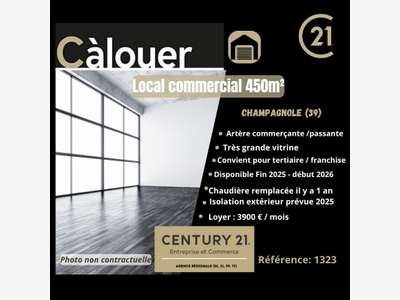 A louer local commercial 450m² Champagnole