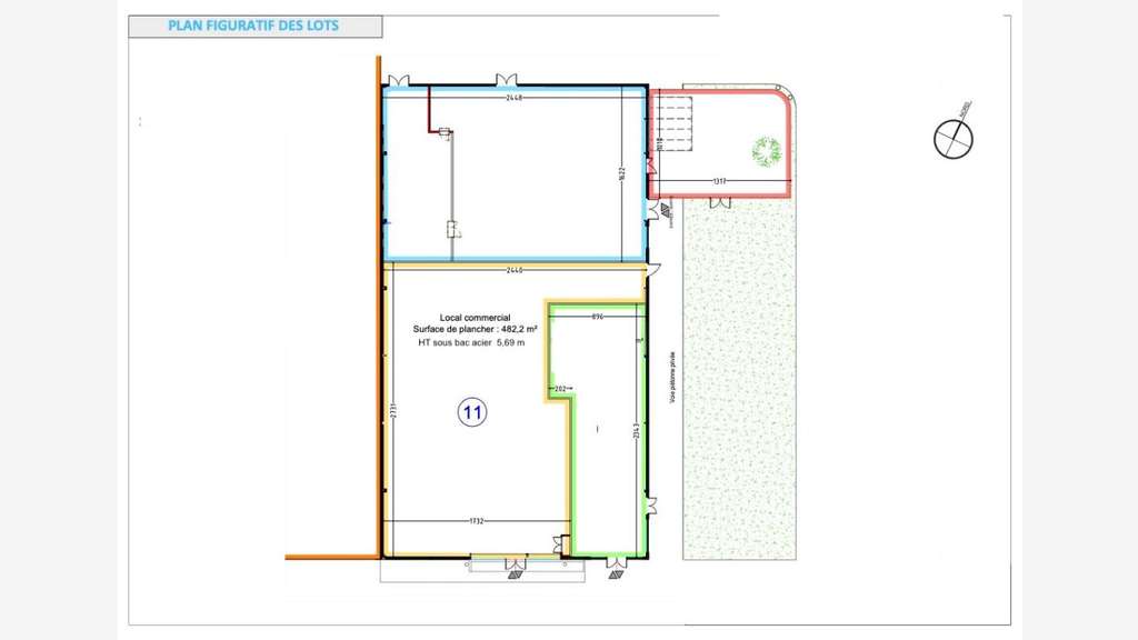 A louer local commercial 482m² ZAC Chantonnay