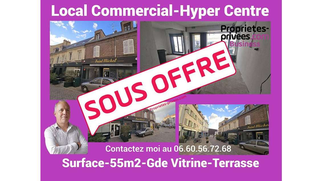 A louer local 55m² dans rue piétonne de Chartres