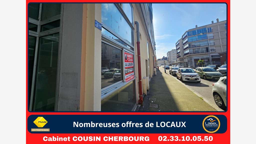 A louer pas de porte 35m² Cherbourg Passage Digard