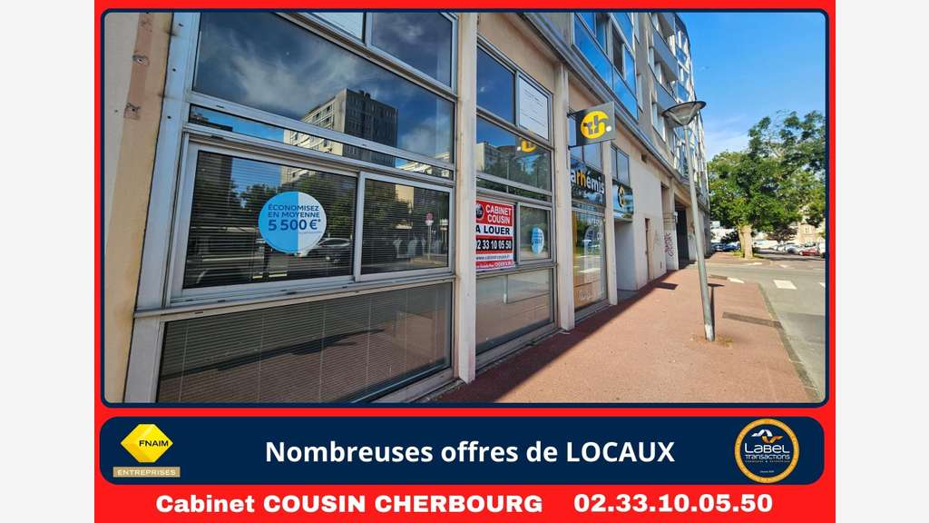 A louer pas de porte 35m² Cherbourg Passage Digard