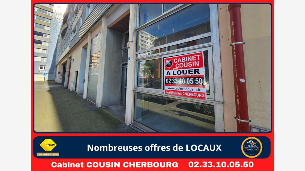 A louer pas de porte 35m² Cherbourg Passage Digard