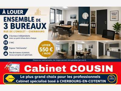 A louer pas de porte 35m² Cherbourg Passage Digard