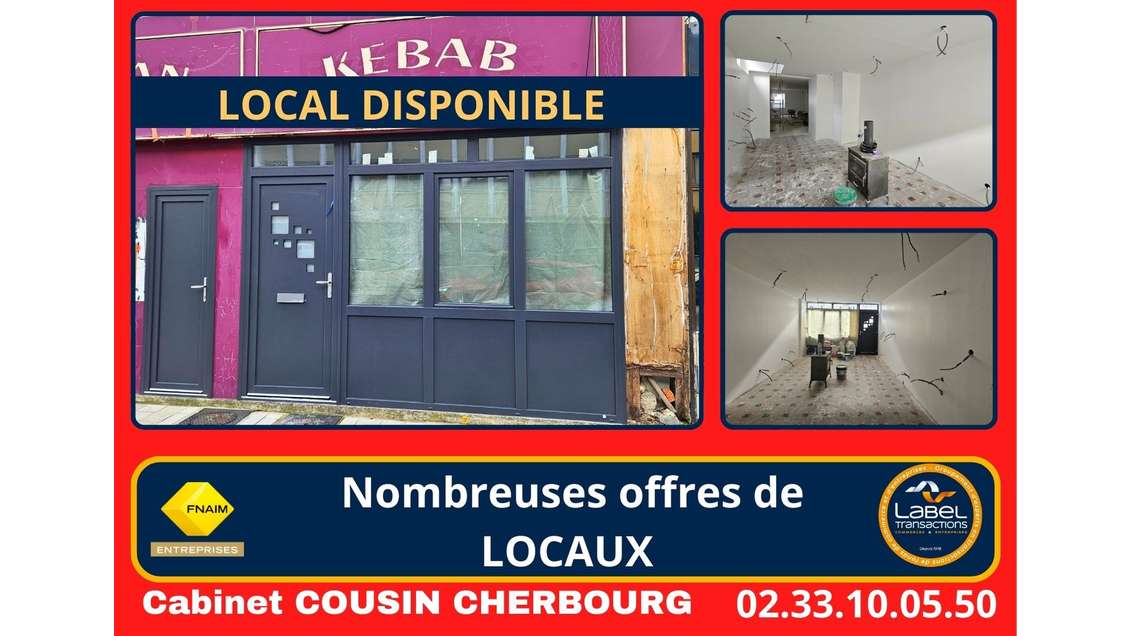 Location local de 60m² à Cherbourg-en-Cotentin