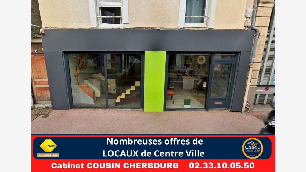 A louer pas de porte 97m² à Cherbourg Rue Gambetta