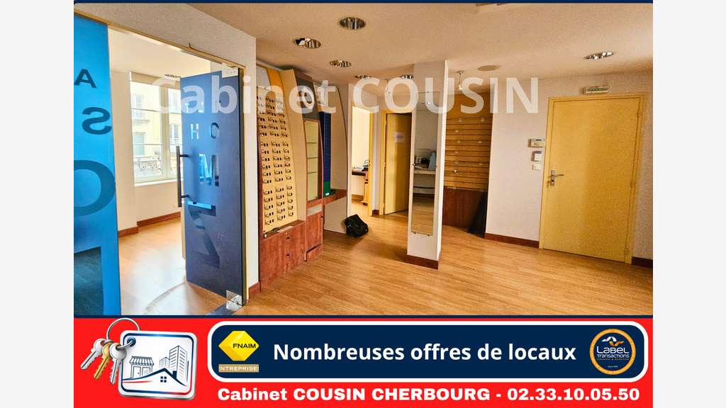 Pas de porte 133m² rue Albert Mahieu Cherbourg