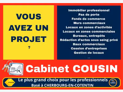 Pas de porte 133m² rue Albert Mahieu Cherbourg