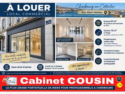 Pas de porte 133m² rue Albert Mahieu Cherbourg