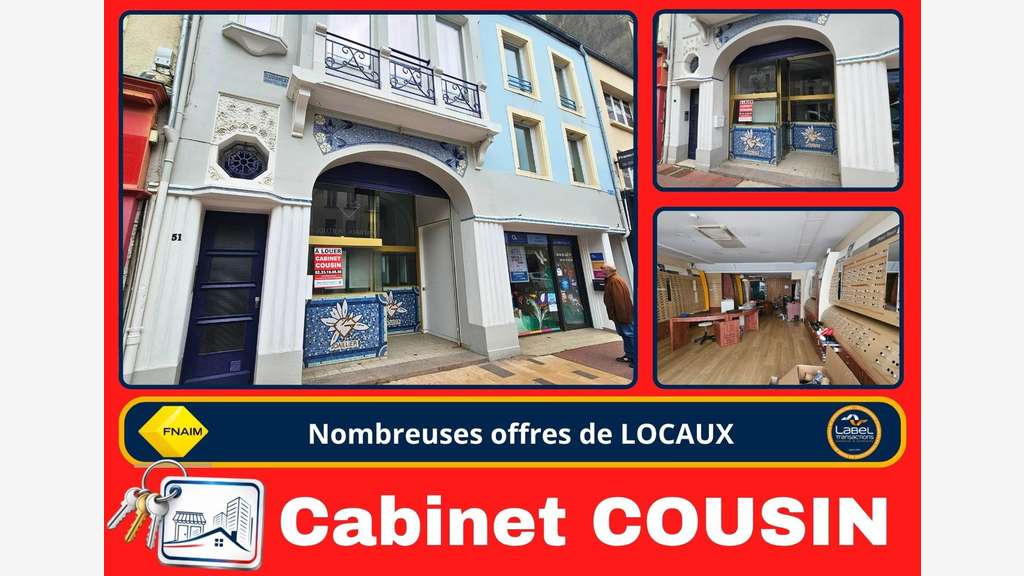 A louer pas de porte local 30m² à Cherbourg