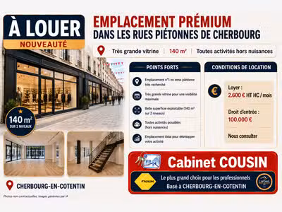 A louer pas de porte à Cherbourg-en-Cotentin