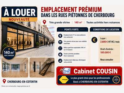 A louer pas de porte à Cherbourg-en-Cotentin