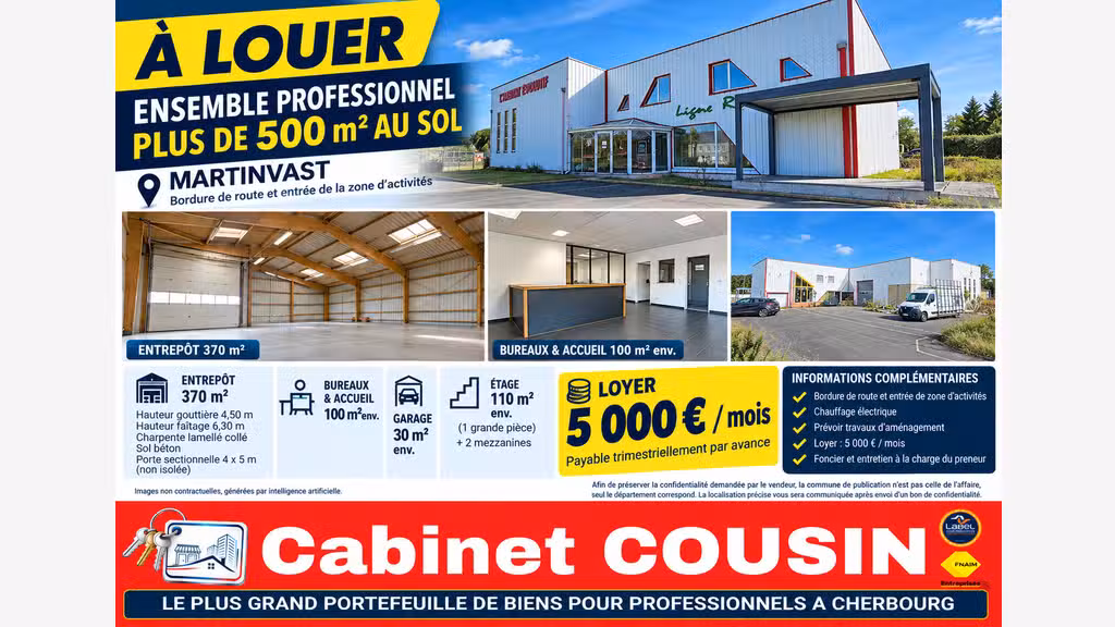 A louer ensemble professionnel à Cherbourg