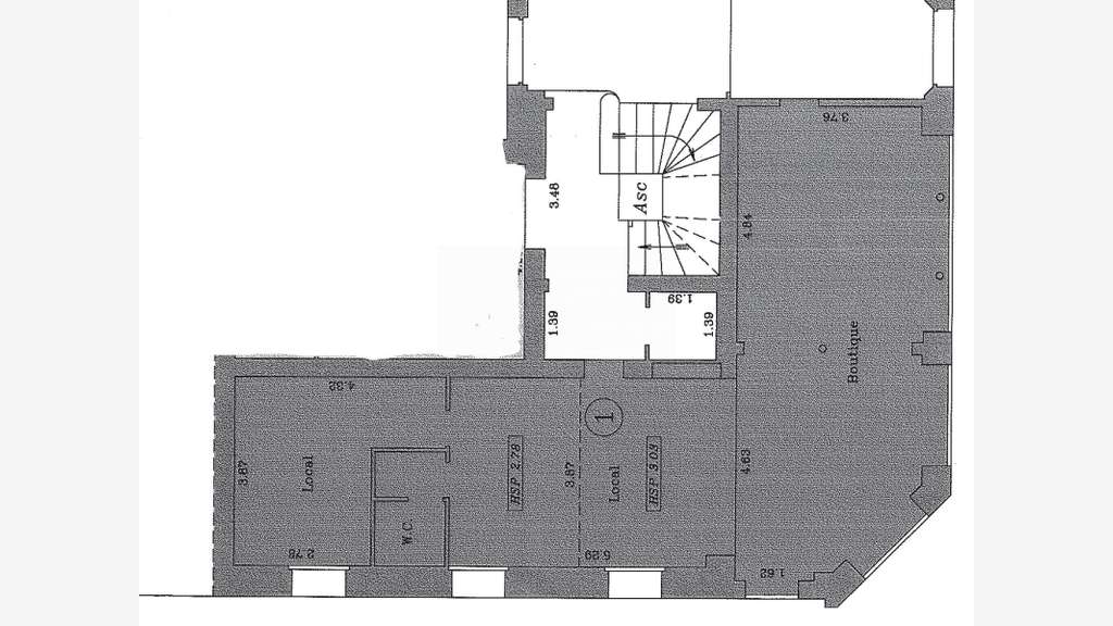 A louer boutique d'angle 81m² à Clichy bel empl 