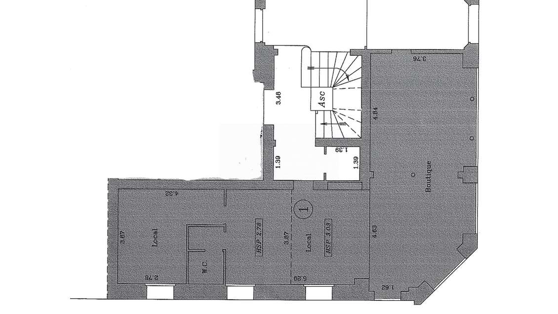 A louer boutique d'angle 81m² à Clichy bel empl 