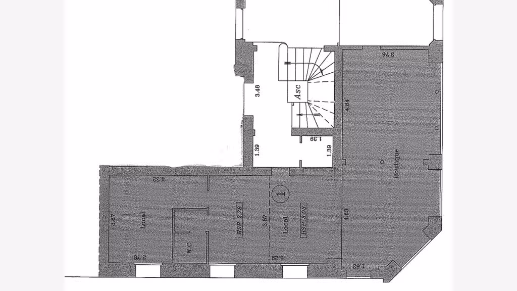 A louer boutique d'angle 81m² à Clichy bel empl 