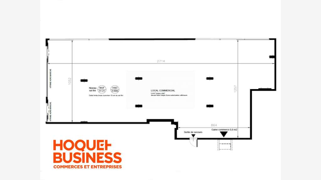 A louer local 288m² avec extraction à Clichy