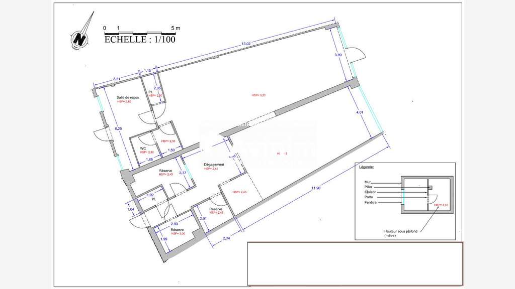 A louer local commercial 190m² CC Du Perget
