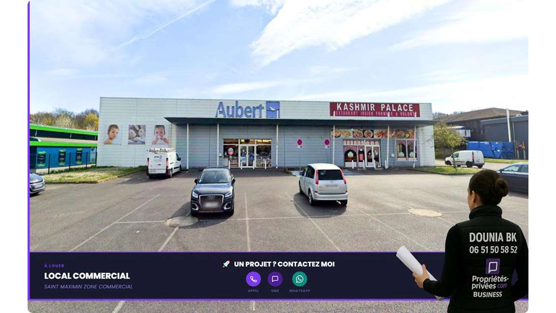 A louer local 1142m² empl premium à Saint Maximin
