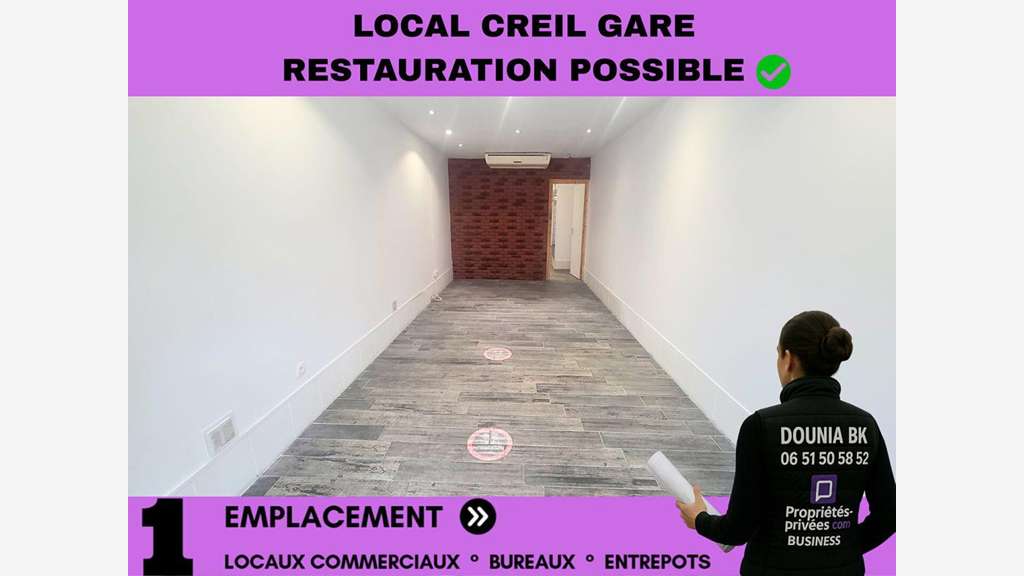 Local commercial 70m² empl N°1 Gare de Creil