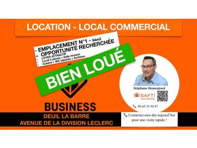 Location Locaux commerciaux - Boutiques à Deuil-la-Barre