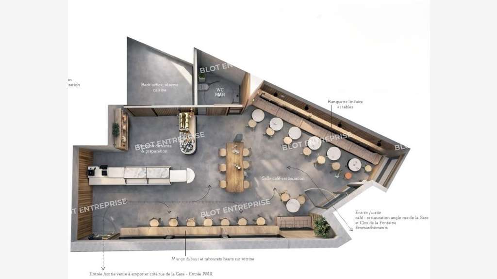 A louer locaux commerciaux 65m² à Dinard