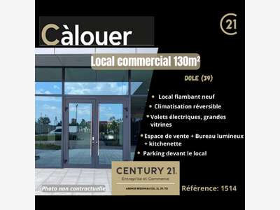 A louer local commercial 130m² neuf sur Dole