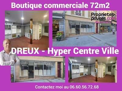 Location local commercial 72m² Dreux empl N°1 bis