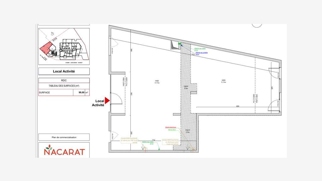Local de 99m² à louer au Perollier à Ecully