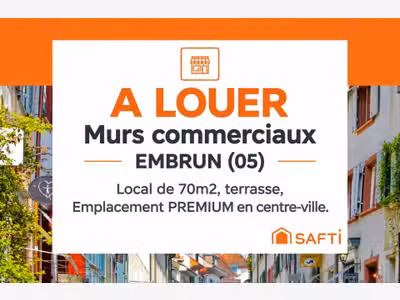 A louer local commercial de 70m² centre Embrun