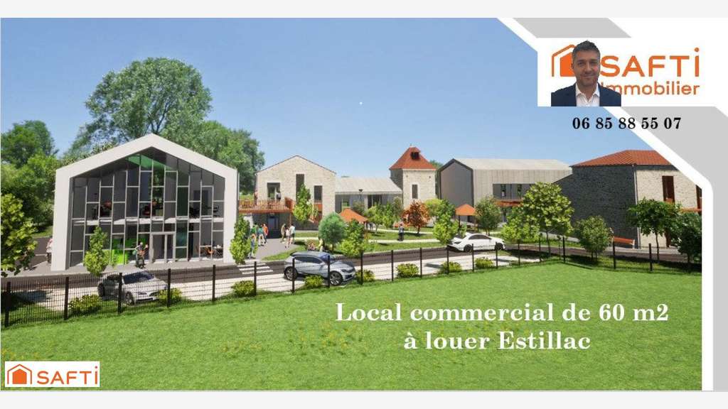 Local commercial vide 60m² à louer à Estillac