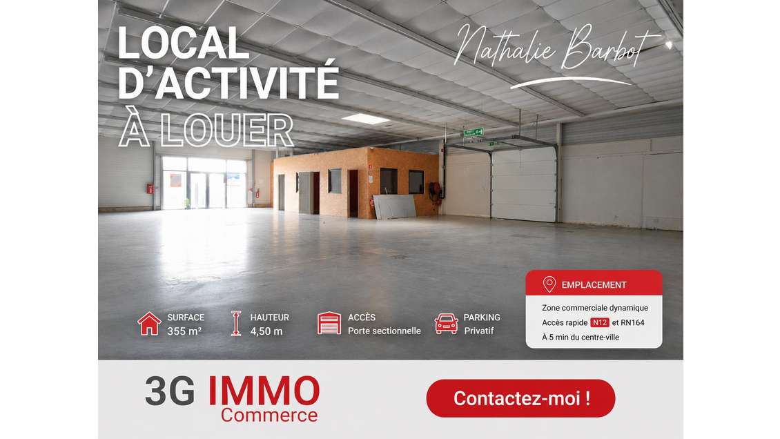 A louer local 355m² emplacement premium Fagnières