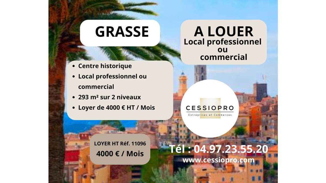A louer à local commercial 293m² à Grasse