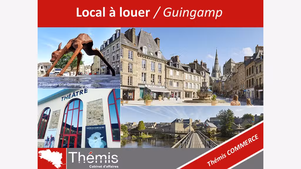 Local 120m² à louer rond point Centre Guingamp