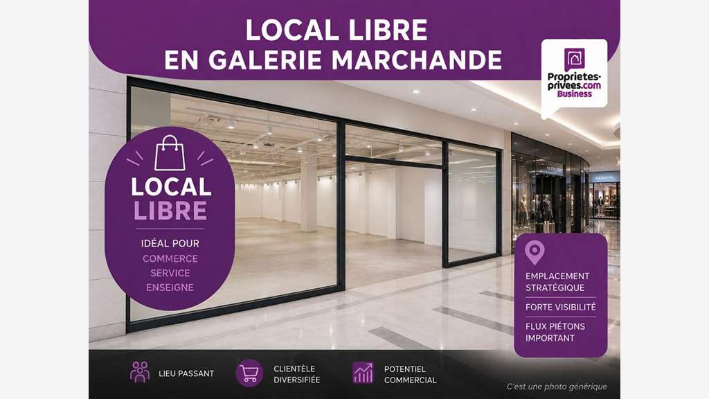 A louer local 174m² en galerie comm. à Hauconcourt
