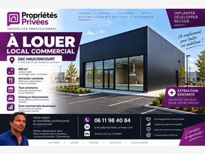 A louer local commercial 425m² en zc à Hauconcourt