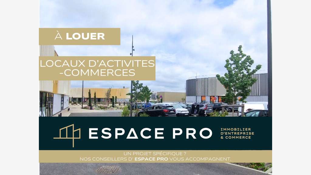 A louer locaux 400m² belle visibilité Sud de Caen