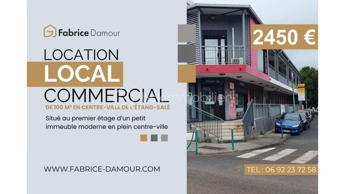 Location local commercial 100m² à L'Étang-Salé