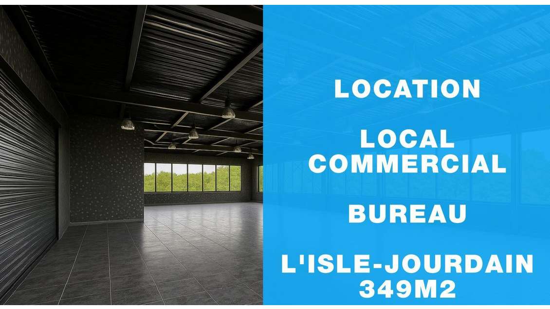 Location local commercial 349m² à L'Isle-Jourdain