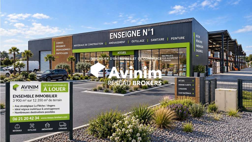 Parc d'activités de 3900 m2 sur 13 600 m2 de 