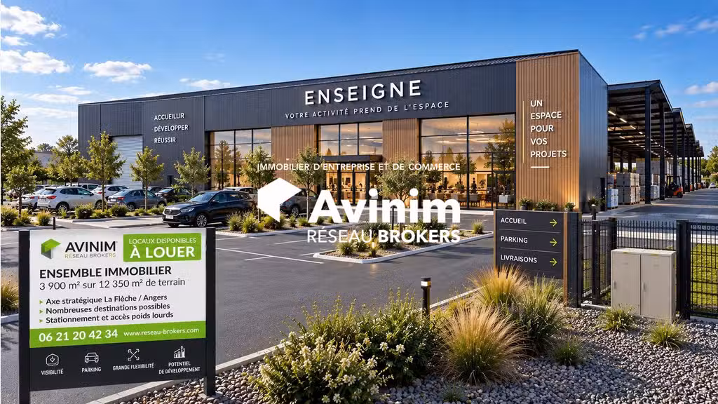 Parc d'activités de 3900 m2 sur 13 600 m2 de 